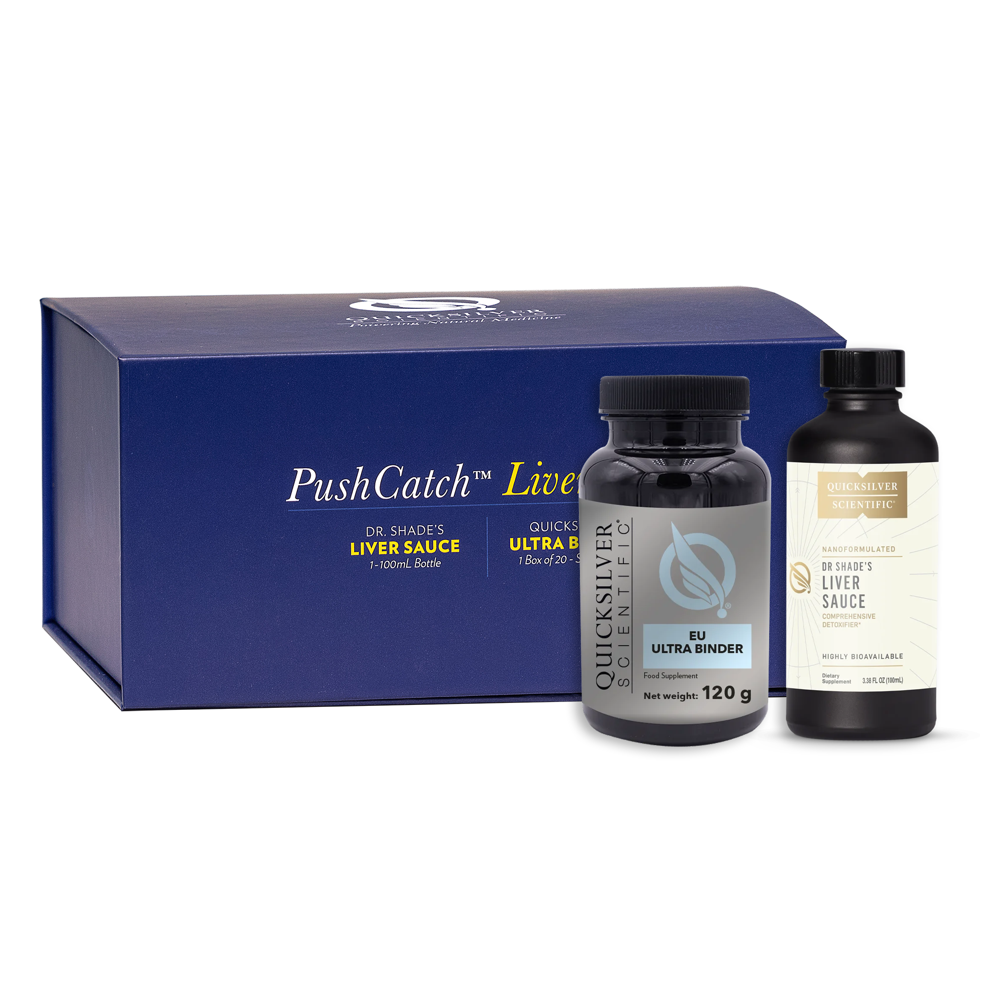 Quicksilver Scientific PushCatch® Liver Detox, kit en deux pièces pour une désintoxication du foie simple, flexible, efficace et saine